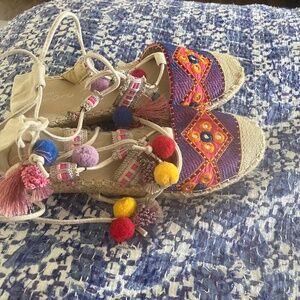 Espadrilles by Cool by Coolway that lace up ankle